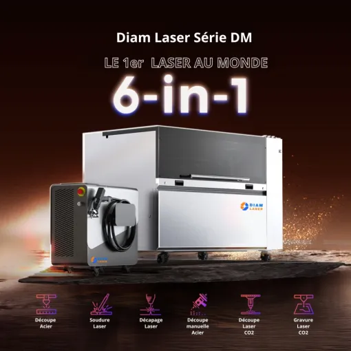 Machine de découpe laser CNC 6 en 1 et machine de soudage laser à fibre, Lyon, Diam Laser
