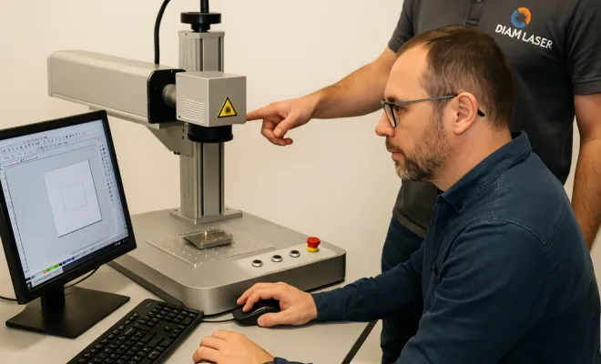 Un utilisateur prépare son fichier sur le logiciel avant d’envoyer au laser : tout se joue ici. La formation apprend justement à comprendre et maîtriser cette étape pour obtenir le bon résultat du premier coup.