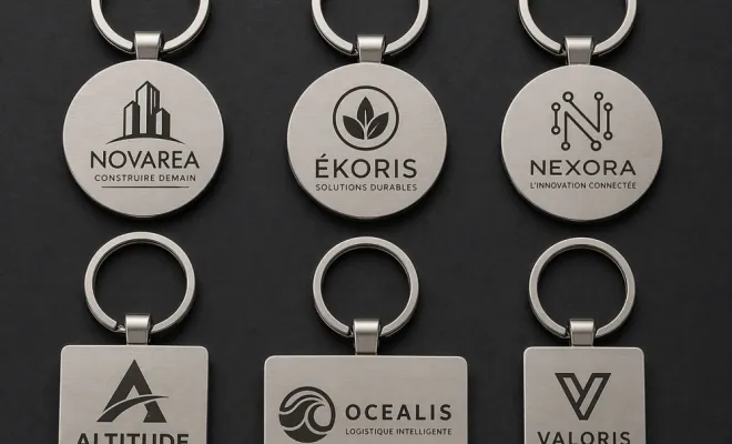 gravure laser fibre sur porte clés inox Auvergne Rhône-Alpes 