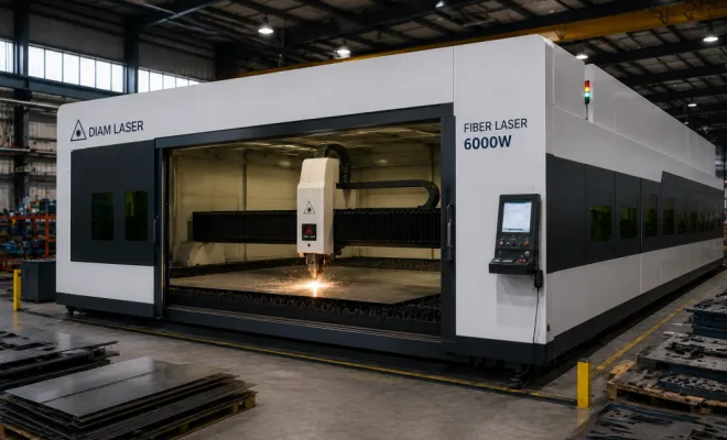 Machine de découpe laser fibre DM 209150 F pour l'acier, l'inox, l'aluminium et le laiton, Lyon, Diam Laser