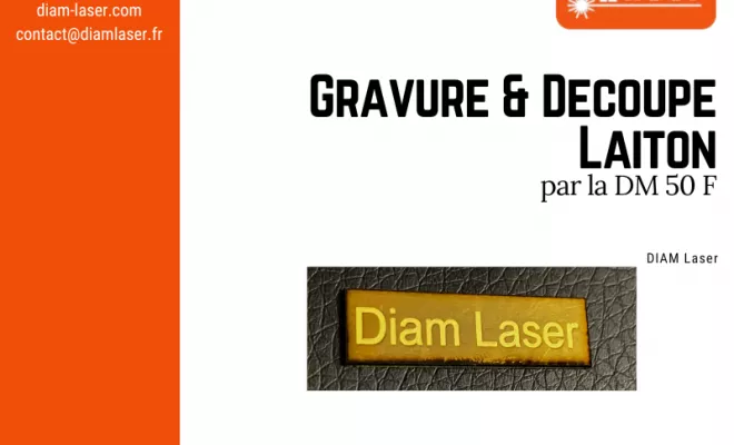 Vidéo de gravure et découpe de laiton par une machine laser fibre, Lyon, Diam Laser