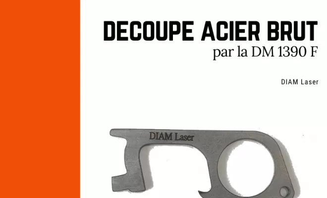 Vidéo de découpe d'acier par une machine laser fibre, Lyon, Diam Laser