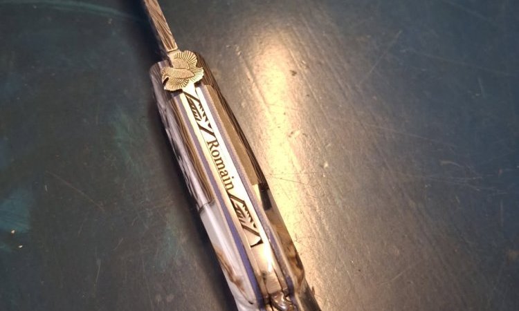 Gravure laser sur couteaux Laguiole : Éric Miquel (Esprit d’Aubrac)